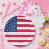 Amerikaanse vlag | 4 juli papieren bordje (Feest)