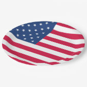 Amerikaanse vlag | 4 juli papieren bordje (Gekanteld)