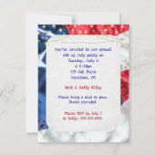 Amerikaanse vlag-4 juli partij kaart (Achterkant)