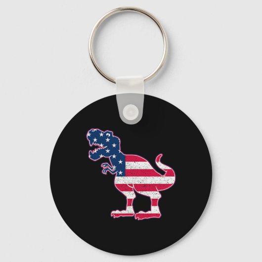 Amerikaanse Vlag 4 juli Patriottisch Jongens Cadea Sleutelhanger (Voorkant)