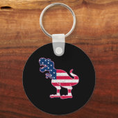 Amerikaanse Vlag 4 juli Patriottisch Jongens Cadea Sleutelhanger (Voorkant)
