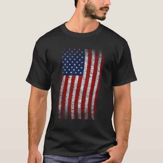 Amerikaanse vlag 4 juli Patriottische Amerikaanse T-shirt (Voorkant)