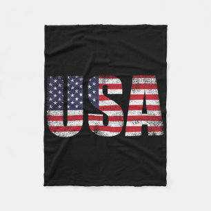 Amerikaanse Vlag 4 juli Patriottische Mannen Vrouw Fleece Deken