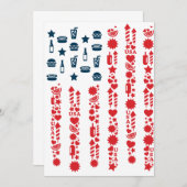 amerikaanse vlag 4 juli picknick kaart (Voorkant / Achterkant)