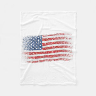 Amerikaanse Vlag 4 juli Retro Usa Vlag Patriot Fleece Deken