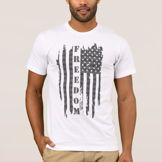  Amerikaanse vlag 4 juli Shirt, Retro USA T-shirt (Voorkant)