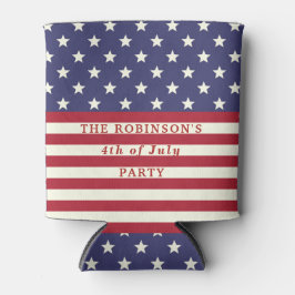 Amerikaanse vlag 4 juli Sterren en Stripes Custom Blikjeskoeler
