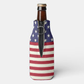 Amerikaanse vlag 4 juli Sterren en Stripes Custom Flesjeskoeler (Fles Achterkant)