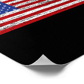 Amerikaanse vlag 4 juli USA Patriottisch Poster (Hoek)