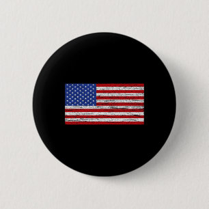 Amerikaanse vlag 4 juli USA Patriottisch Ronde Button 5,7 Cm