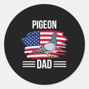 Amerikaanse vlag 4 juli Vaderdag duif vader Ronde Sticker