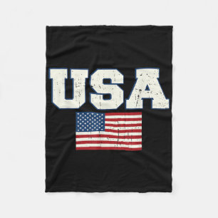 Amerikaanse Vlag 4 Juli Veteranen Dag Memoria Fleece Deken