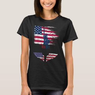 Amerikaanse vlag 4 juli Vrijheidsbeeld Patriottisc T-shirt