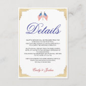 Amerikaanse vlag 4 juli Wedding Enclosure Kaart (Voorkant)