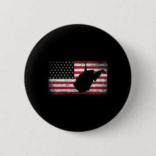 Amerikaanse vlag 4 juli West Virginia WV Vintage Ronde Button 5,7 Cm