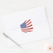 Amerikaanse vlag (4 van juli) vierkante sticker (Envelop)