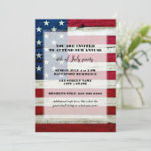 Amerikaanse vlag 4de juli partij nodigt uit kaart (Staand voorkant)
