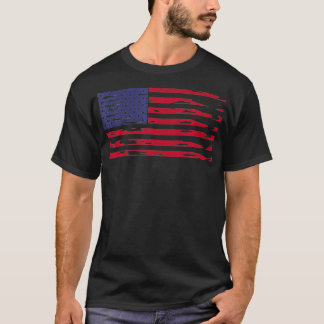 Amerikaanse vlag 4e juli 4e van Ameri T-shirt