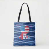Amerikaanse vlag 4e juli Design Personalize Tote Bag (Voorkant)