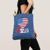 Amerikaanse vlag 4e juli Design Personalize Tote Bag (Dichtbij)