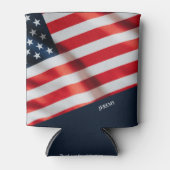 Amerikaanse vlag 4e juli patriottische achtertuin blikjeskoeler (Voorkant)