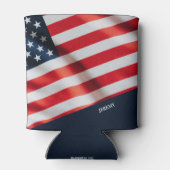 Amerikaanse vlag 4e juli patriottische achtertuin blikjeskoeler (Achterkant)