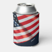 Amerikaanse vlag 4e juli patriottische achtertuin blikjeskoeler (Blikje Achterkant)