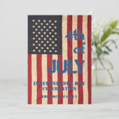 -Amerikaanse vlag 4e van JULY Celebration Kaart (Staand voorkant)