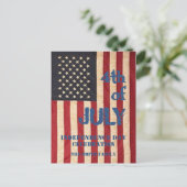 -Amerikaanse vlag 4e van JULY Celebration Uitnodiging Briefkaart (Staand voorkant)