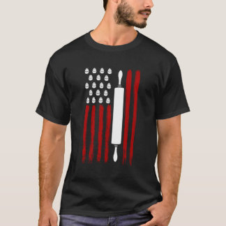 Amerikaanse vlag 4th juli cupcake bakken liefde ba t-shirt