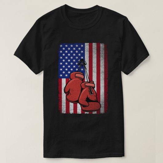  Amerikaanse vlag 4th van juli Boksen T-shirt (Design voorkant)