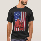  Amerikaanse vlag 4th van juli Boksen T-shirt (Voorkant)