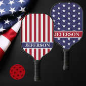 Amerikaanse vlag 4th van juli Family Game BBQ Pickleball Paddle
