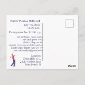 Amerikaanse vlag 4th van juli Golf Toernooi Briefkaart (Achterkant)