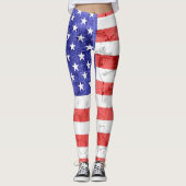 Amerikaanse vlag #5 Leggings (Voorkant)