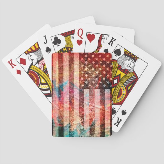 Amerikaanse vlag #5 pokerkaarten (Achterkant)