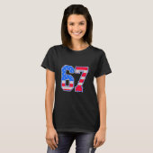 Amerikaanse Vlag 67 Zes Zeven Meme T-shirt (Voorkant volledig)