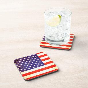 Amerikaanse vlag 6 patriottische onderzetters