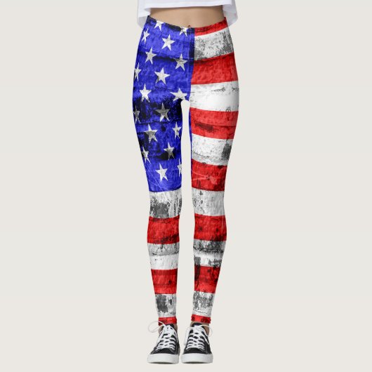 Amerikaanse vlag #9 Leggings (Voorkant)