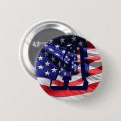 Amerikaanse vlag "A" pinback-Button Ronde Button 5,7 Cm (Voorkant /achterkant)