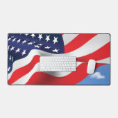 Amerikaanse vlag aan de hemel bureaumat (Keyboard & Muis)
