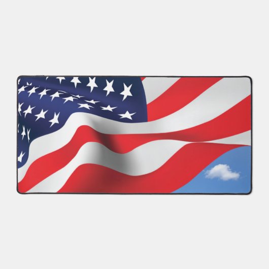Amerikaanse vlag aan de hemel bureaumat (Voorkant)