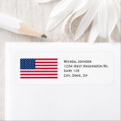 Amerikaanse vlag Aangepast aangepast Etiket (Insitu)