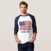  Amerikaanse vlag - Aangepast T-shirt (Voorkant volledig)