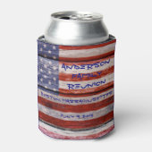 Amerikaanse vlag, aangepaste familie reünie blikjeskoeler (Blikje Voorkant)