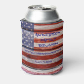 Amerikaanse vlag, aangepaste familie reünie blikjeskoeler (Blikje Achterkant)