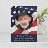 Amerikaanse vlag aangepaste foto Amerikaanse milit Bedankkaart (Staand voorkant)