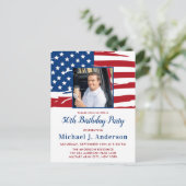 Amerikaanse vlag Aangepaste foto Militaire Dag Uitnodiging Briefkaart (Staand voorkant)
