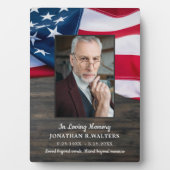 Amerikaanse Vlag Aangepaste Foto Patriottisch Gede Fotoplaat (voorkant)