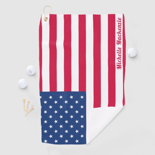 Amerikaanse vlag | Aangepaste Golfhanddoek (Insitu)